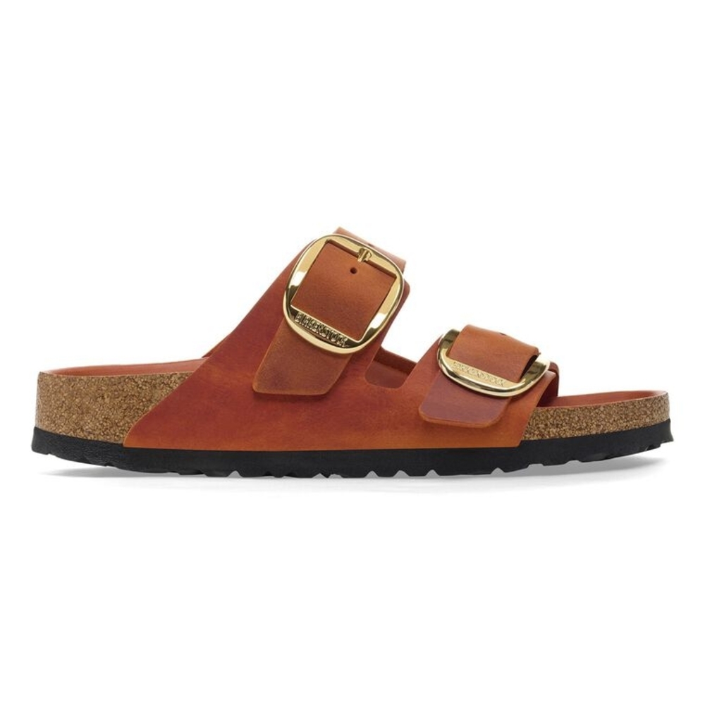 Birkenstock Burnt Orange Oiled Leather Sandals - Picture 2 of 6